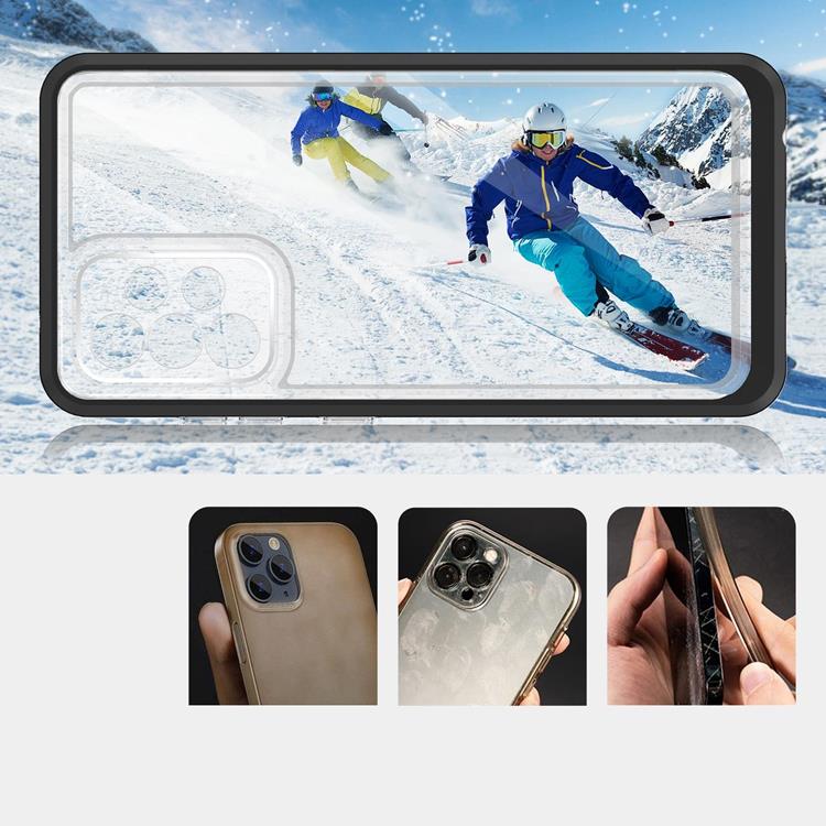OEM Galaxy A73 Skal Clear 3in1 Frame Gel - Svart