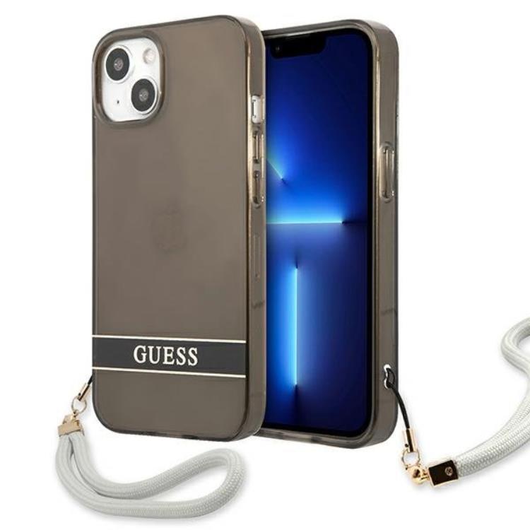 Guess Guess iPhone 13 mini Skal Translucent Stap - Svart