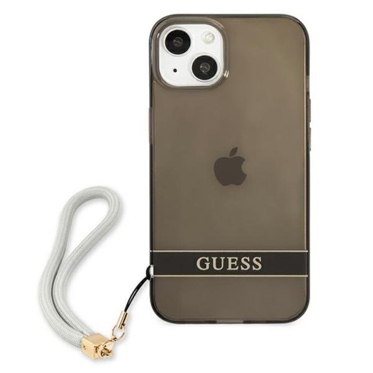 Guess Guess iPhone 13 mini Skal Translucent Stap - Svart