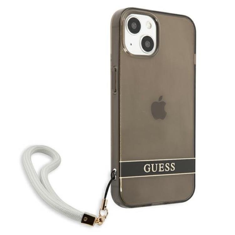 Guess Guess iPhone 13 mini Skal Translucent Stap - Svart
