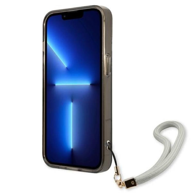 Guess Guess iPhone 13 mini Skal Translucent Stap - Svart