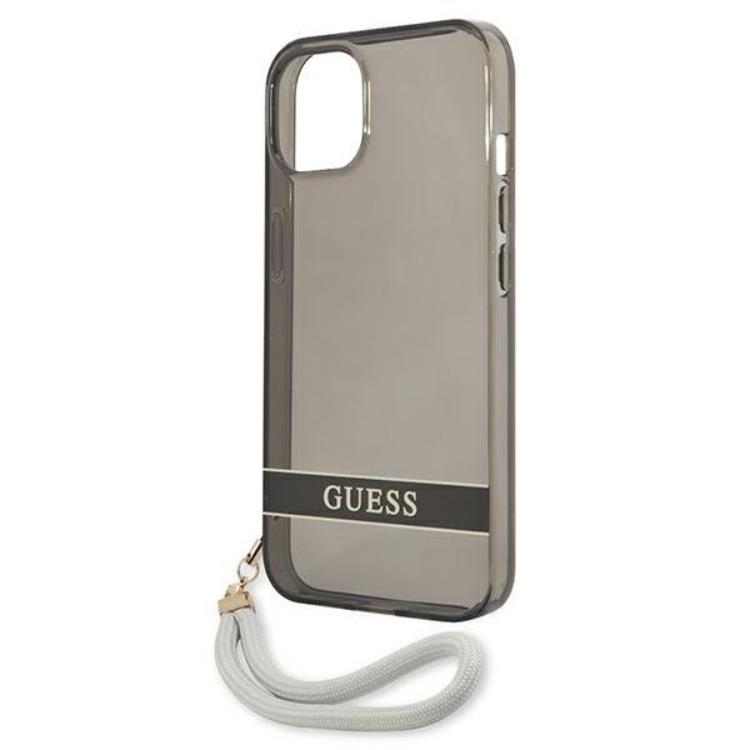 Guess Guess iPhone 13 mini Skal Translucent Stap - Svart