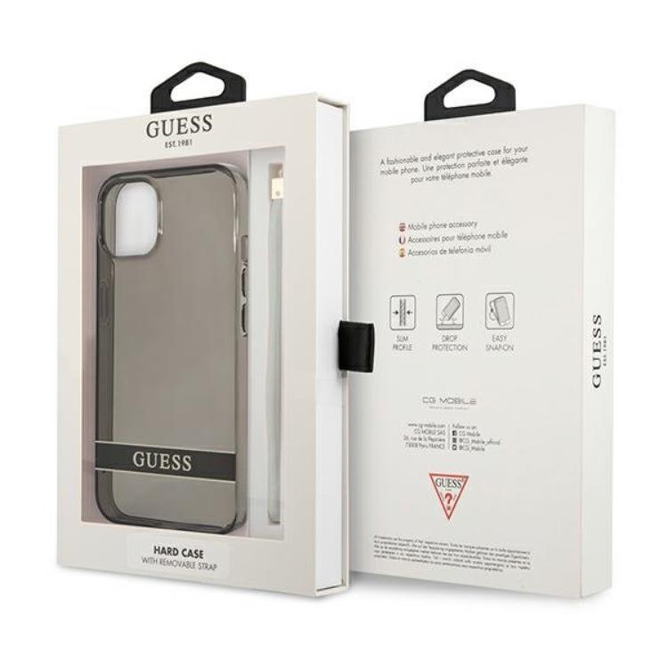 Guess Guess iPhone 13 mini Skal Translucent Stap - Svart