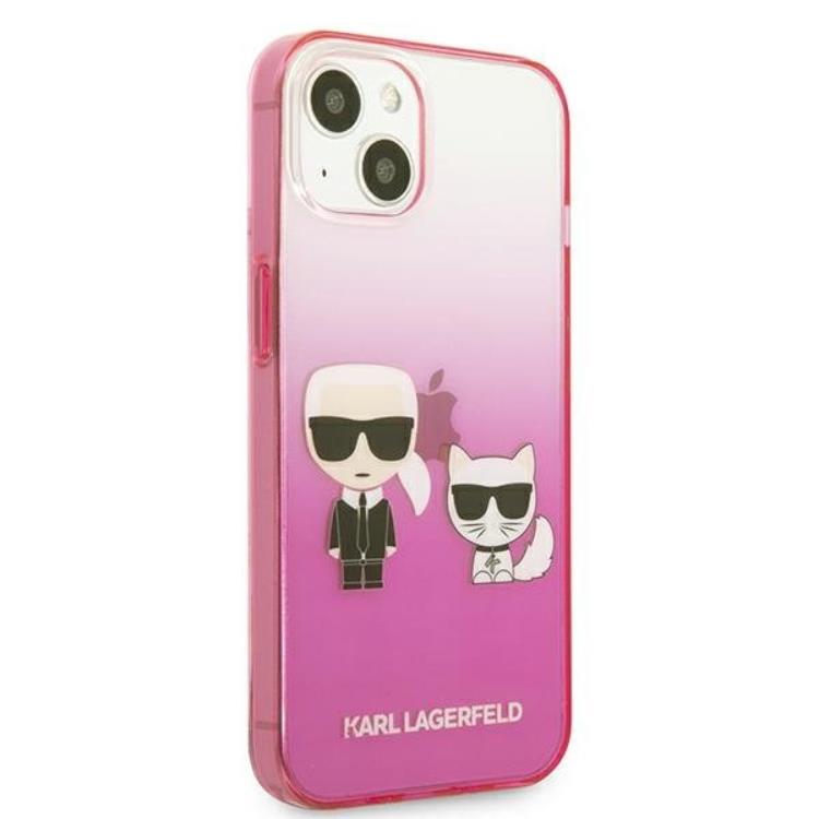 KARL LAGERFELD Karl Lagerfeld iPhone 13 mini Skal Gradient Ikonik Karl & Choupette - Rosa