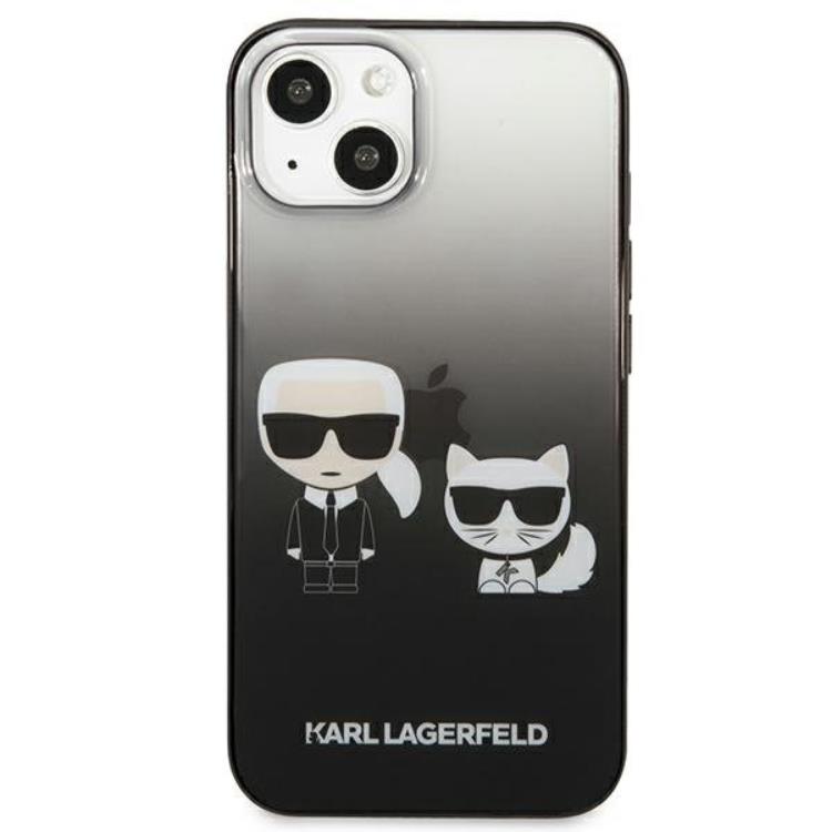 KARL LAGERFELD Karl Lagerfeld iPhone 13 mini Skal Gradient Ikonik Karl & Choupette - Svart