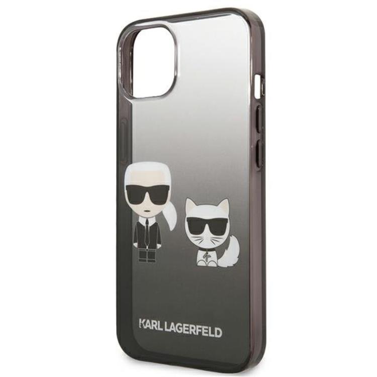 KARL LAGERFELD Karl Lagerfeld iPhone 13 mini Skal Gradient Ikonik Karl & Choupette - Svart
