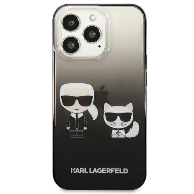 KARL LAGERFELD Karl Lagerfeld iPhone 13 Pro Skal Gradient Ikonik Karl & Choupette - Svart