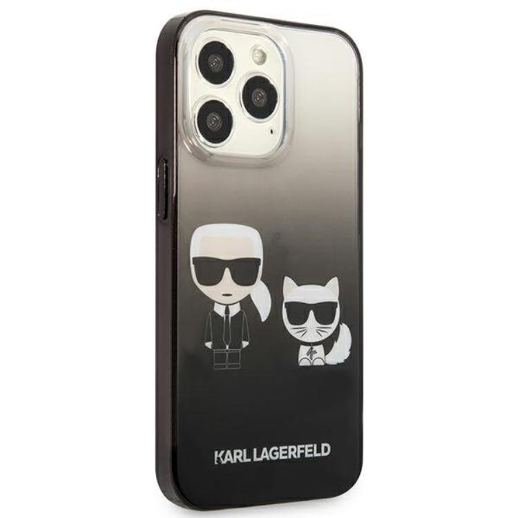 KARL LAGERFELD Karl Lagerfeld iPhone 13 Pro Skal Gradient Ikonik Karl & Choupette - Svart