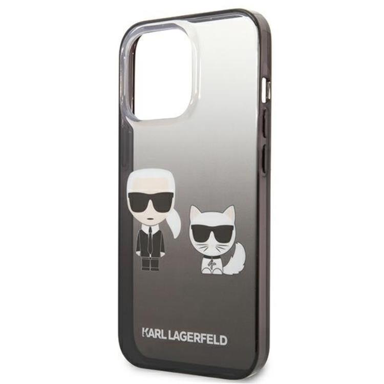 KARL LAGERFELD Karl Lagerfeld iPhone 13 Pro Skal Gradient Ikonik Karl & Choupette - Svart