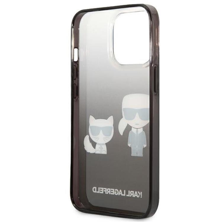 KARL LAGERFELD Karl Lagerfeld iPhone 13 Pro Skal Gradient Ikonik Karl & Choupette - Svart
