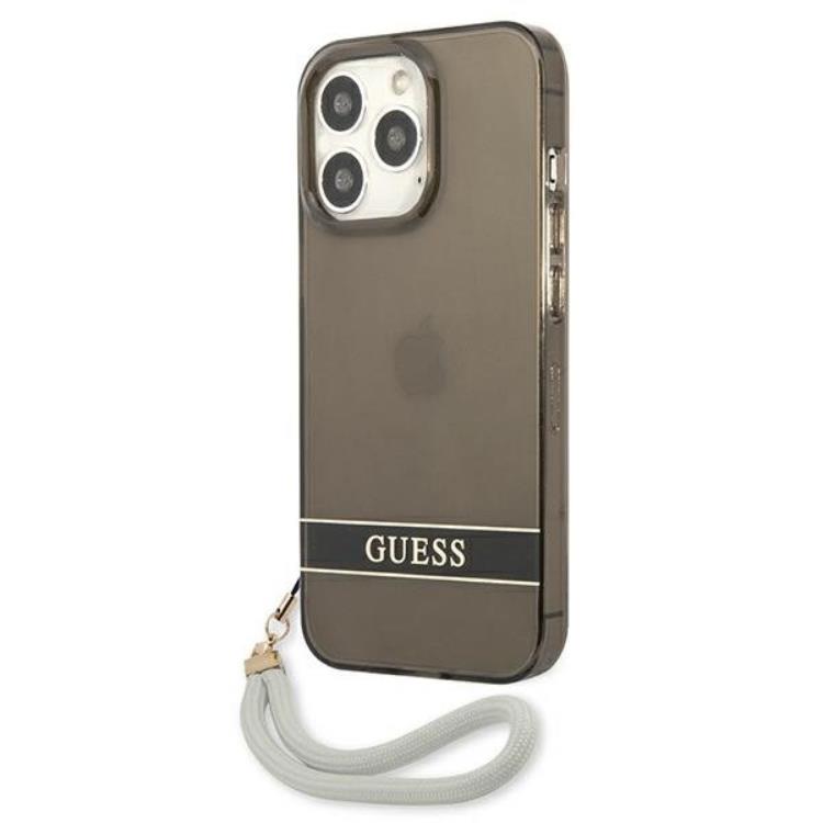 Guess Guess iPhone 13 Pro Skal Translucent Stap - Svart