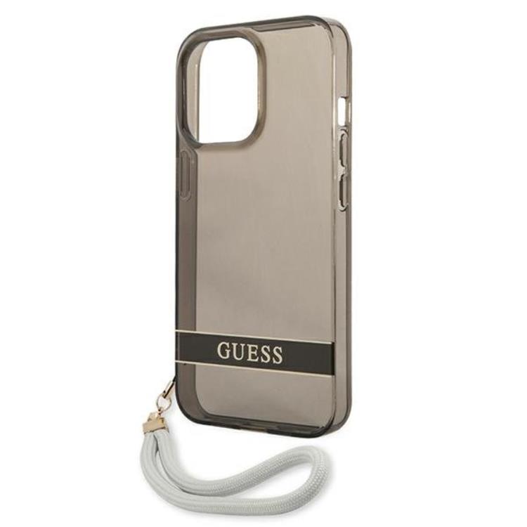 Guess Guess iPhone 13 Pro Skal Translucent Stap - Svart