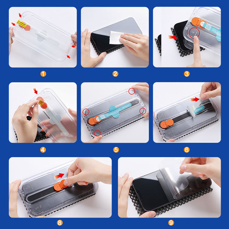 Joyroom Joyroom iPhone 14 Plus Skärmskydd i Härdat glas med Mounting Kit