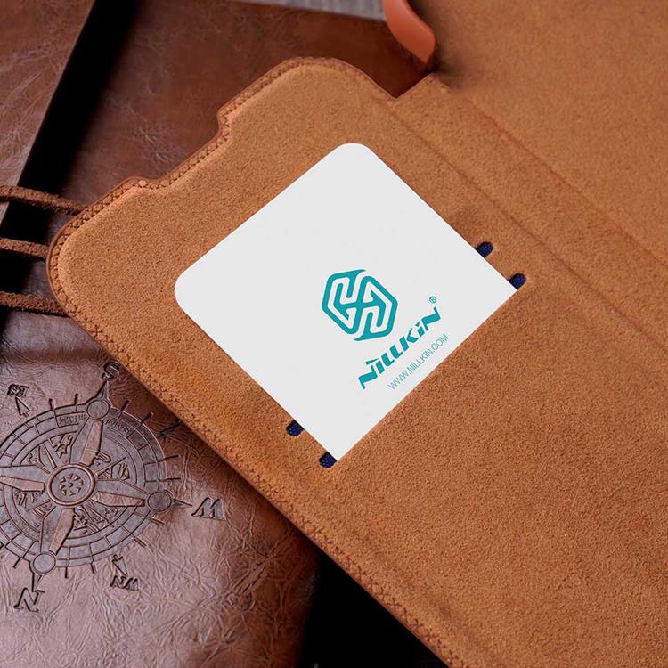 Nillkin Nillkin Galaxy A73 Fodral Qin läder Holster - Röd