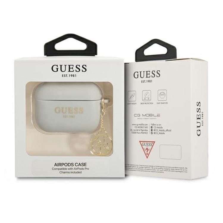 Guess Guess AirPods Pro Skal Silicone Charm Collection - Grå