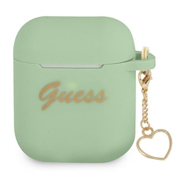 Guess Guess AirPods Skal Silicone Charm Heart Collection - Grön