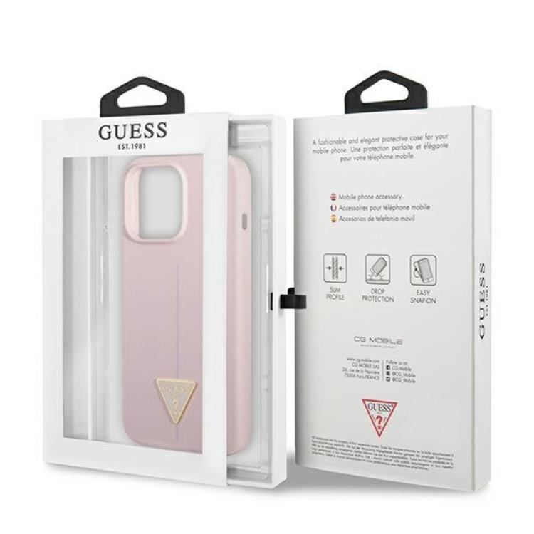 Guess Guess iPhone 13 Pro Max Skal Silicone Triangle - Lila