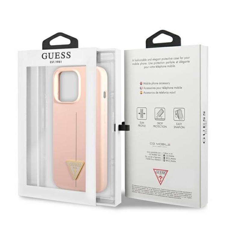 Guess Guess iPhone 13 Pro/13 Skal Silicone Triangle - Rosa