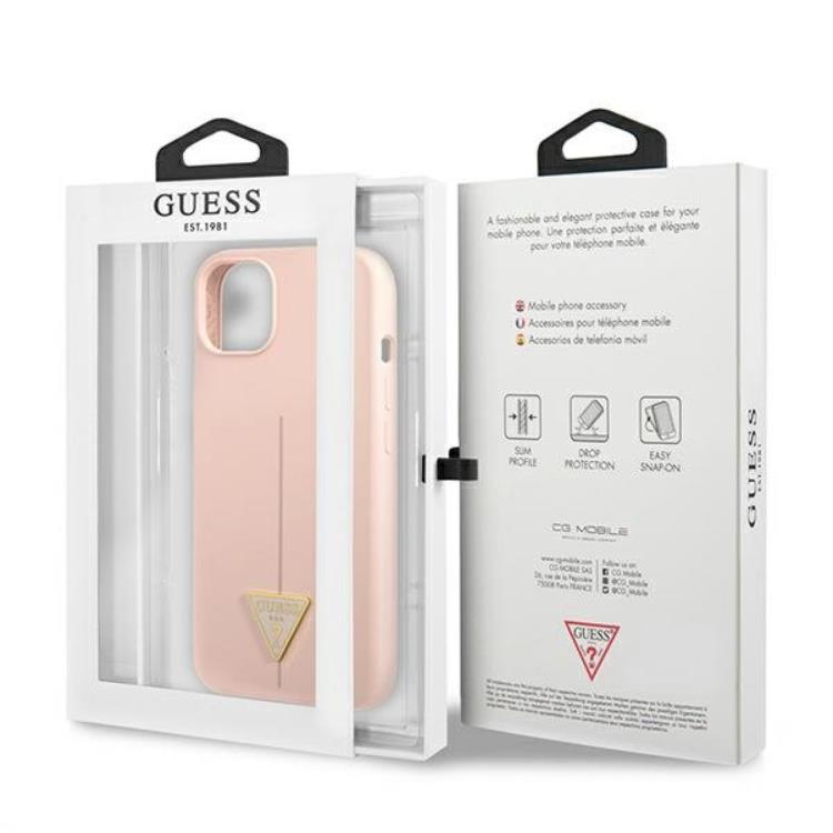 Guess Guess iPhone 13 Skal Silicone Triangle - Rosa