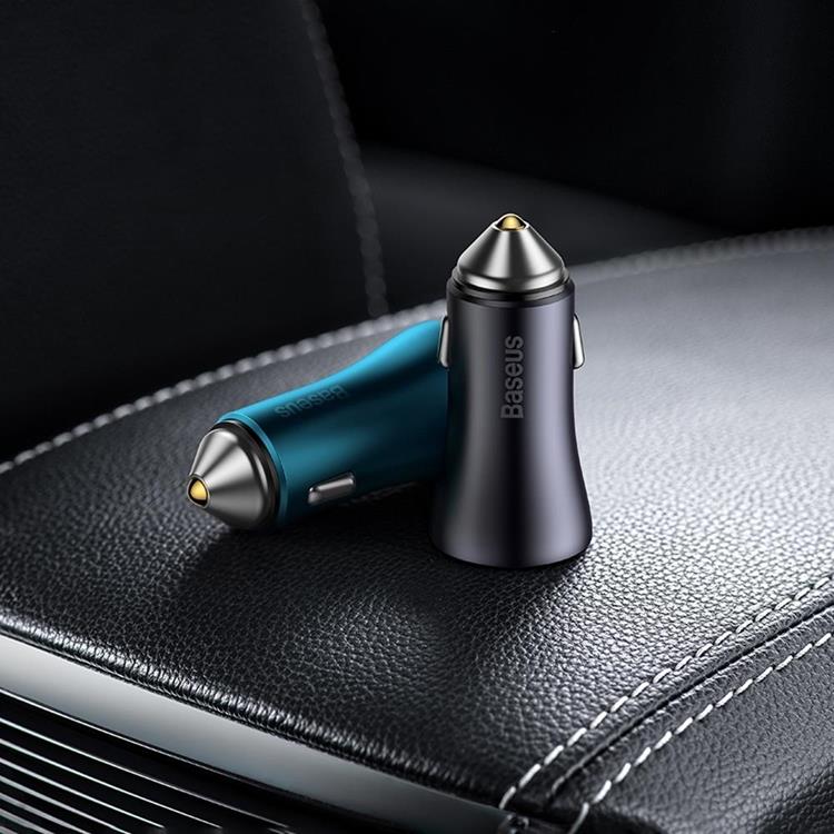 BASEUS Baseus Golden Contactor Pro Billaddare 2x USB-C 40W - Blå