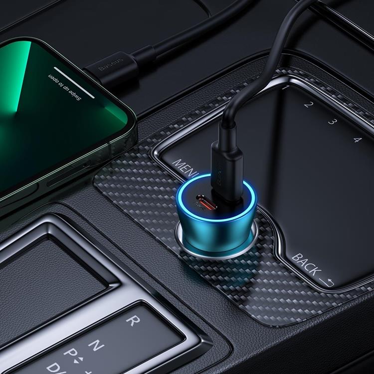 BASEUS Baseus Golden Contactor Pro Billaddare 2x USB-C 40W - Blå