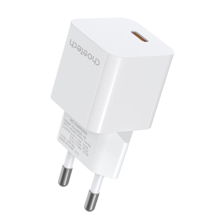 Choetech Choetech Väggladdare 20W USB Typ-C - Vit