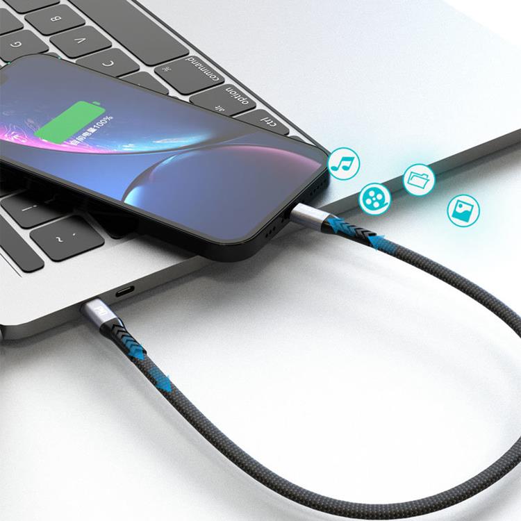 Dudao Dudao USB-C till Lightning kabel PD 20W 0.23m - Svart