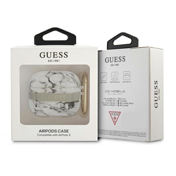 Guess Guess Airpods 3 Skal Marble Strap Collection - Grå