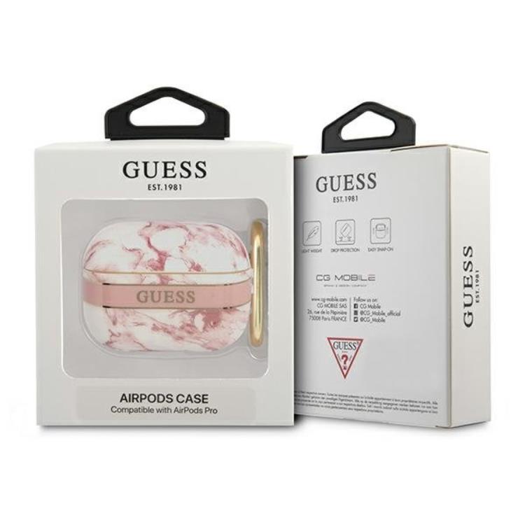 Guess Guess Airpods Pro Skal Marble Strap Collection - Rosa