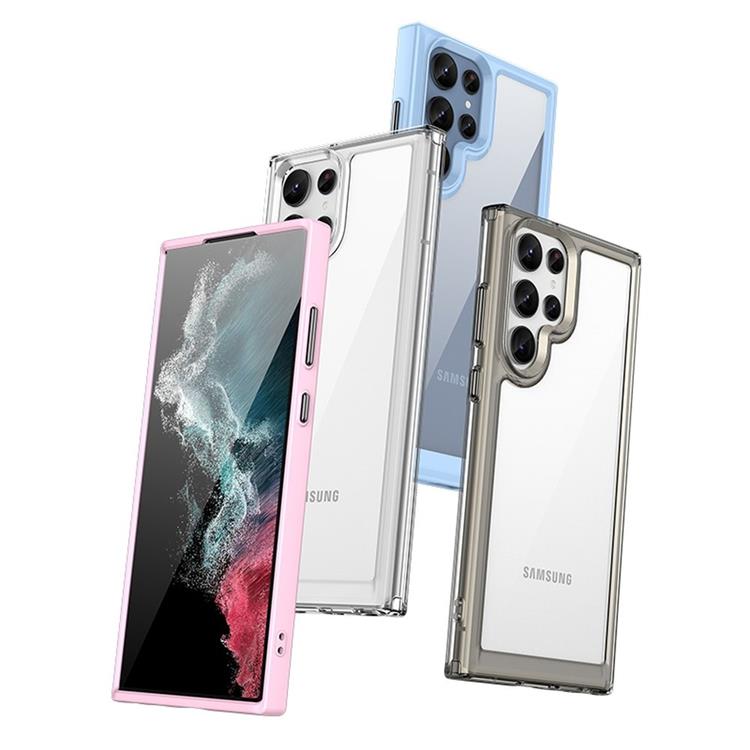 OEM Galaxy S22 Ultra Skal Outer Space med en Gelram - Röd