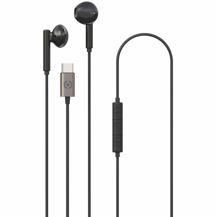 Celly CELLY UP1100 Stereo USB-C Hörlurar Drop - Svart