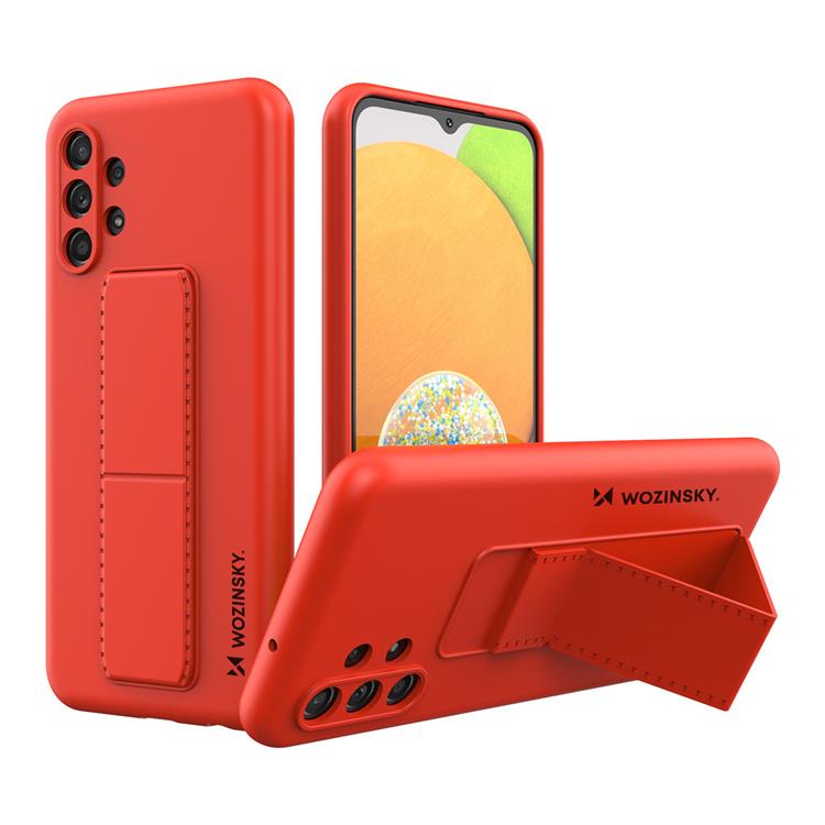 Wozinsky Wozinsky Galaxy A13 5G Skal Kickstand Silicone - Röd
