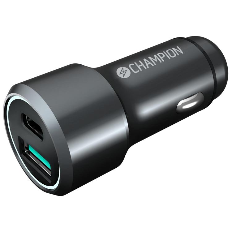 Champion CHAMPION Snabbladdning PD USB Billaddare Duo 43W