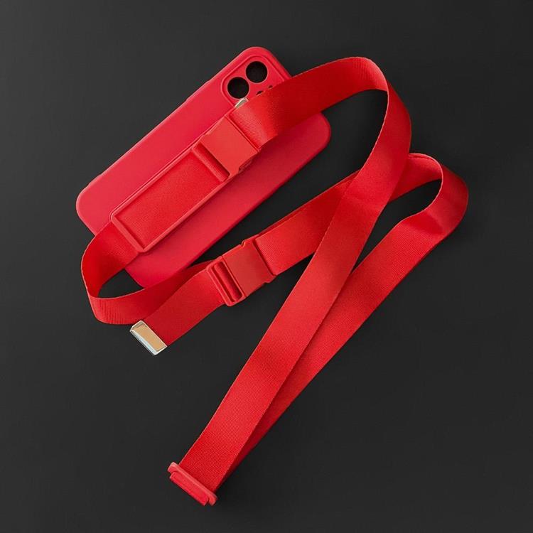 OEM Xiaomi Redmi 10 4G (2021/2022) Skal Rope Silicone Lanyard - Röd
