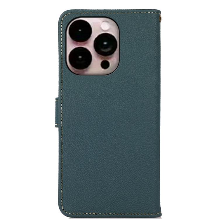KHAZNEH KHAZNEH iPhone 14 Pro Max Plånboksfodral RFID Äkta Läder - Grön