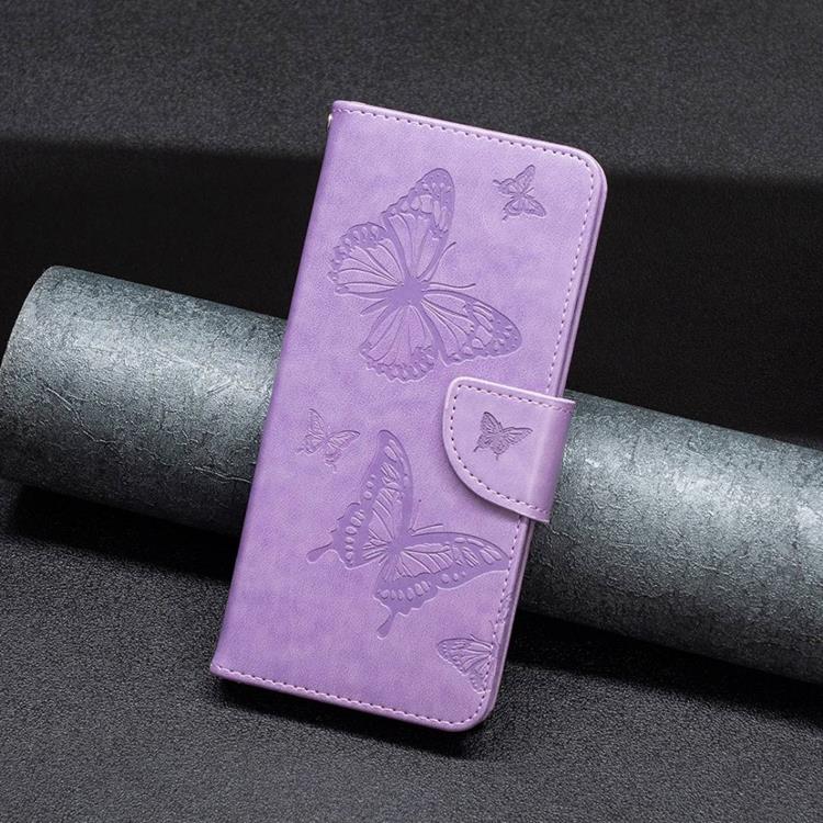 OEM iPhone 14 Pro Plånboksfodral Butterflies Imprinted - Lila