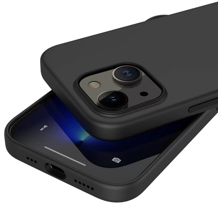 OEM iPhone 14 Plus Skal Liquid Silicone - Svart