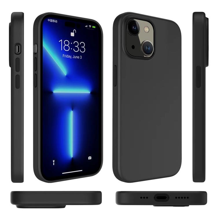 OEM iPhone 14 Plus Skal Liquid Silicone - Svart