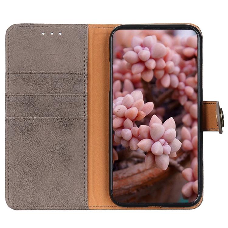 KHAZNEH KHAZNEH iPhone 14 Plus Plånboksfodral Retro - Grå