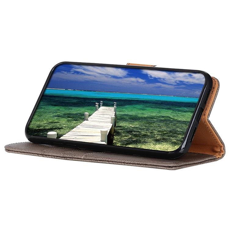 KHAZNEH KHAZNEH iPhone 14 Plus Plånboksfodral Retro - Grå