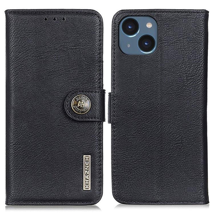 KHAZNEH KHAZNEH iPhone 14 Plus Plånboksfodral Retro - Svart