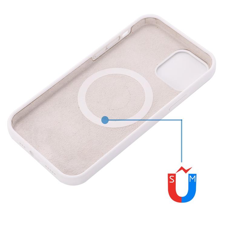 OEM iPhone 14 Pro Skal Magsafe Silicone Ultra Slim - Vit