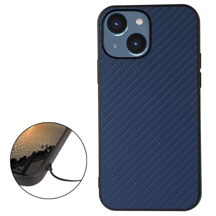 OEM iPhone 14 Plus Skal Carbon Fiber - Blå