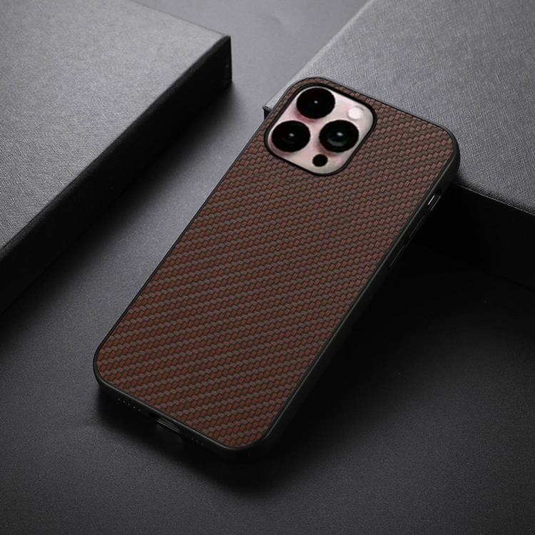 OEM iPhone 14 Pro Skal Carbon Fiber - Brun