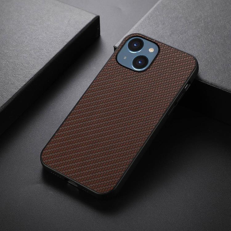 OEM iPhone 14 Plus Skal Carbon Fiber - Brun