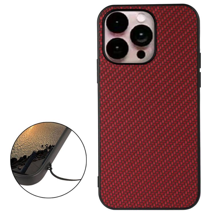 OEM iPhone 14 Pro Skal Carbon Fiber - Röd
