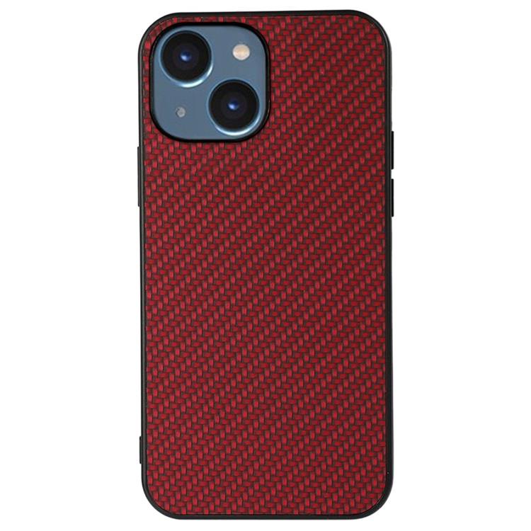 OEM iPhone 14 Skal Carbon Fiber - Röd