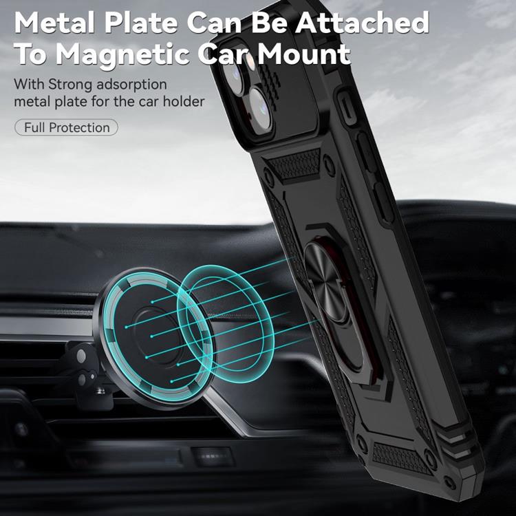 OEM iPhone 14 Skal Ringhållare Kickstand - Svart