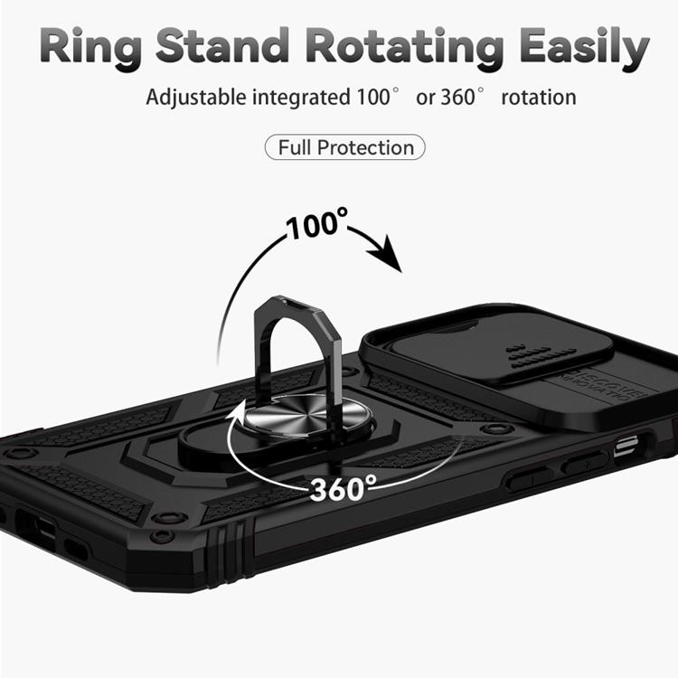 OEM iPhone 14 Pro Skal Ringhållare Kickstand - Svart
