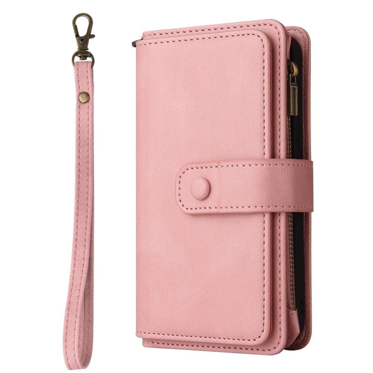 OEM iPhone 14 Plus Plånboksfodral KT Zipper - Rosa